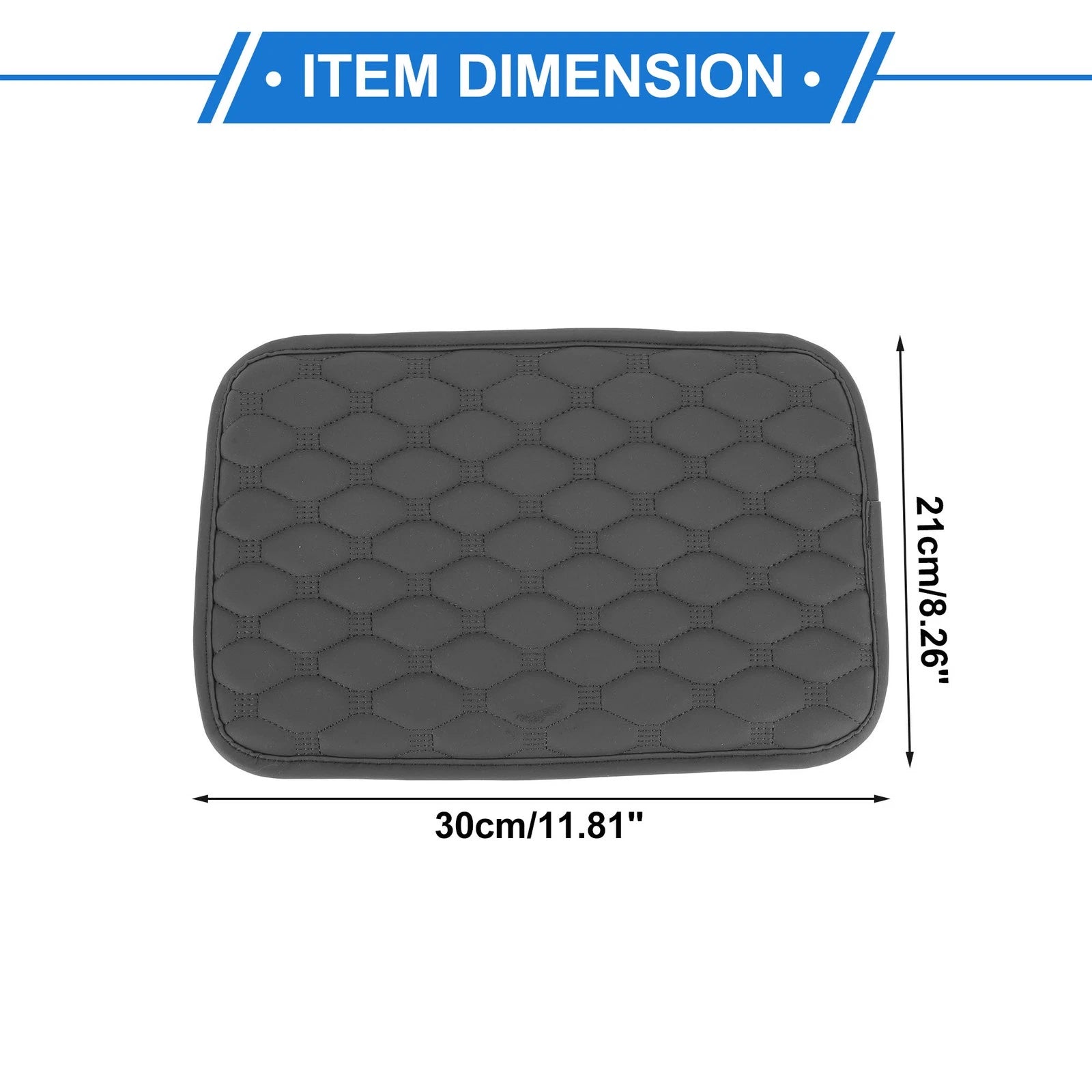 Armrest Pad with Storage for Car (11.81"x8.26", Grey)