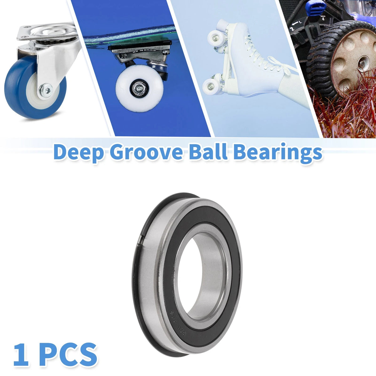Deep Groove Ball Bearings 55x100x21mm for Scooter Skateboard (6211NR2RS)