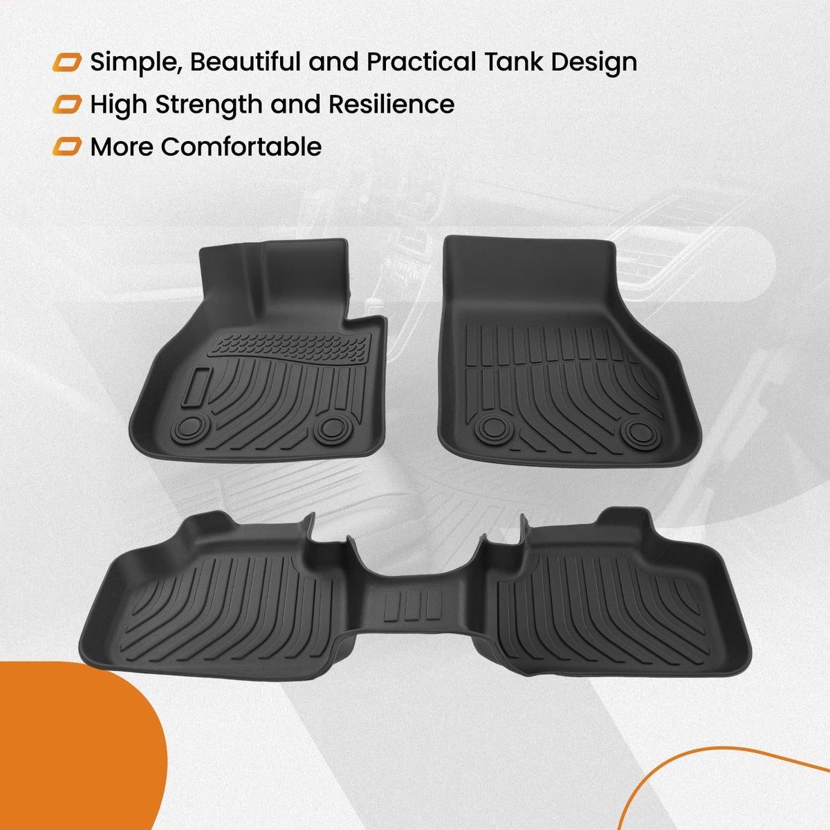 All-Weather Carpet Floor Mats for Mini Cooper Countryman (2017–2024) TPE