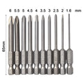 10 Piece Screwdriver Bits Set with Magnetic Tips PH00 PH0 PH1 PH2