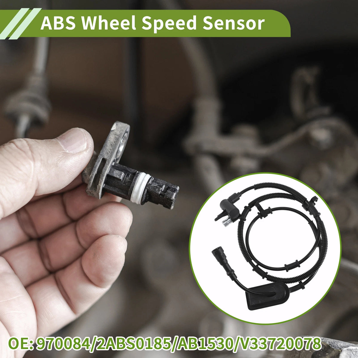 ABS Wheel Speed Sensor for Chrysler Grand Voyager (1996–2007) No. 970084/2ABS 0185