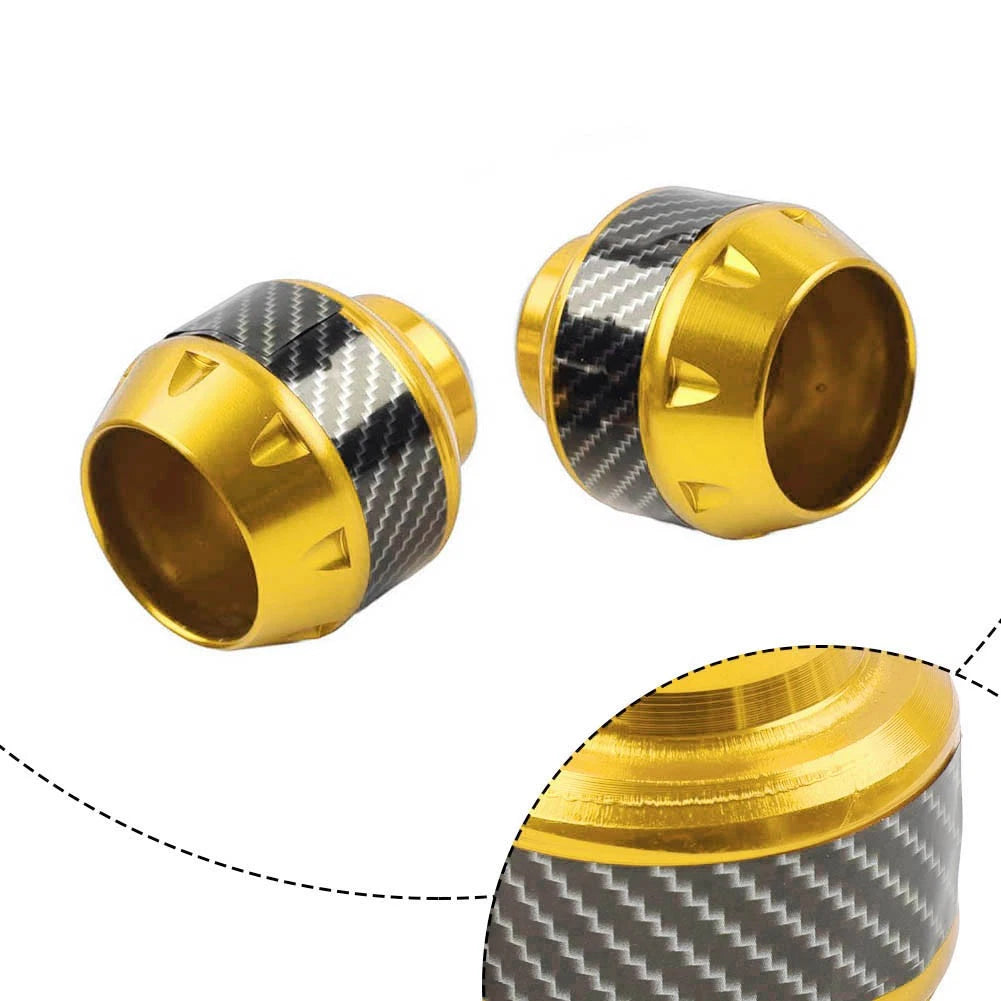 2X Gold Motorcycle Front Fork Frame Sliders for