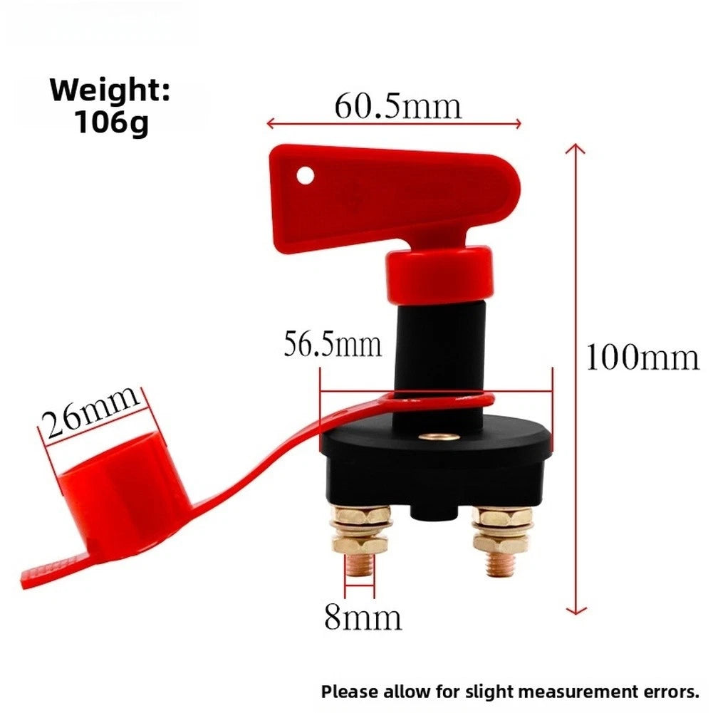 Boat Battery Power Switch Waterproof Rubber Cap Metal Construction