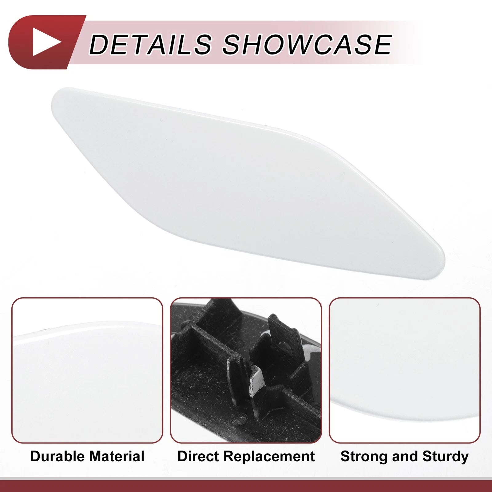 Front Right Washer Nozzle Cover Cap for Lexus ES300h (2019–2022) White