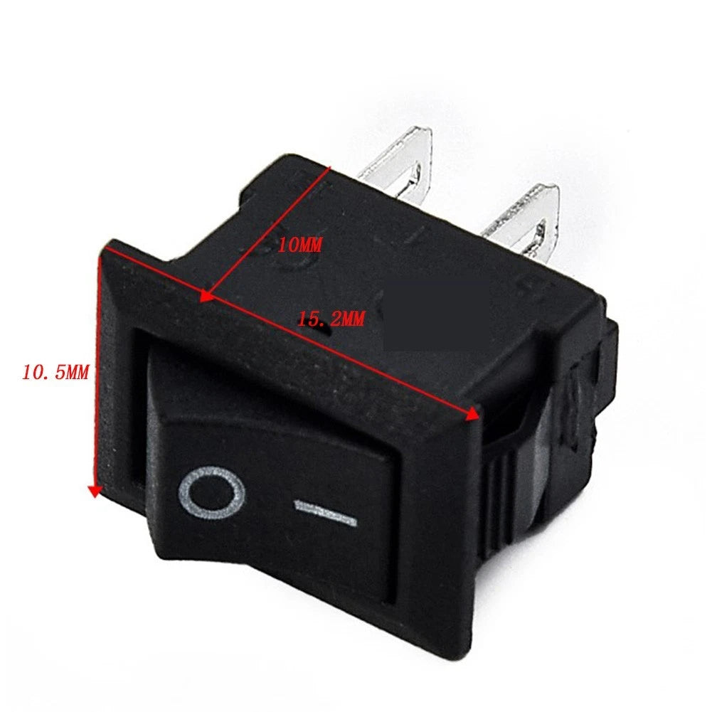 10X 2 Pin Rocker Switch for DC 12V Tools (SPST ON/OFF)