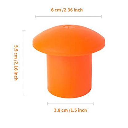 Orange Mushroom-Shaped Plastic End for Steel Bars