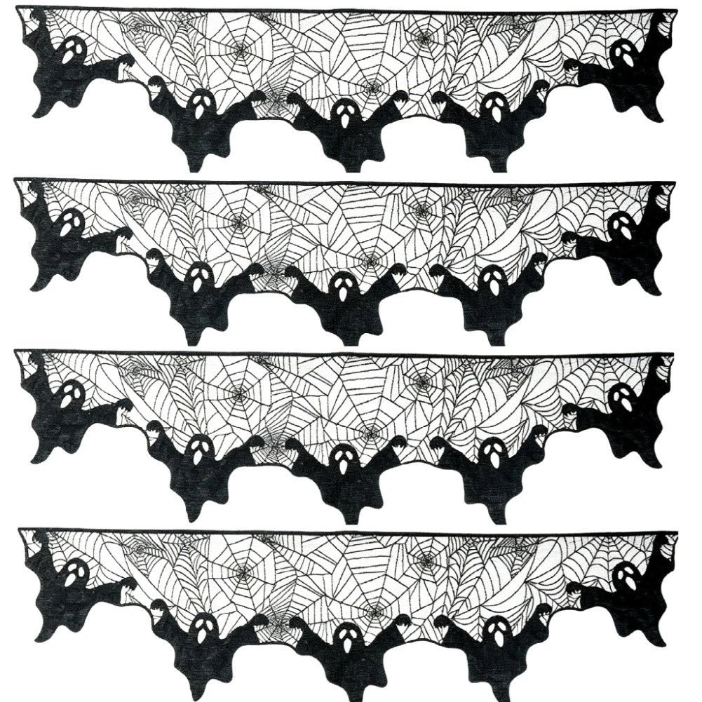 Creepy Backdrop Scarf for Halloween Fireplace Decor (Festive Holiday)