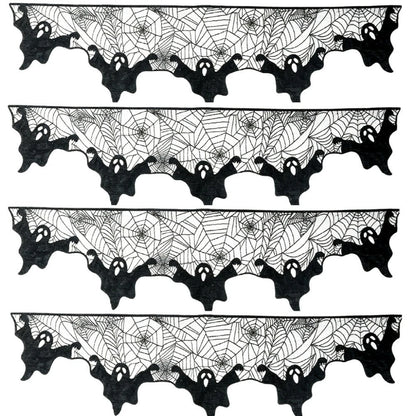 Creepy Backdrop Scarf for Halloween Fireplace Decor (Festive Holiday)