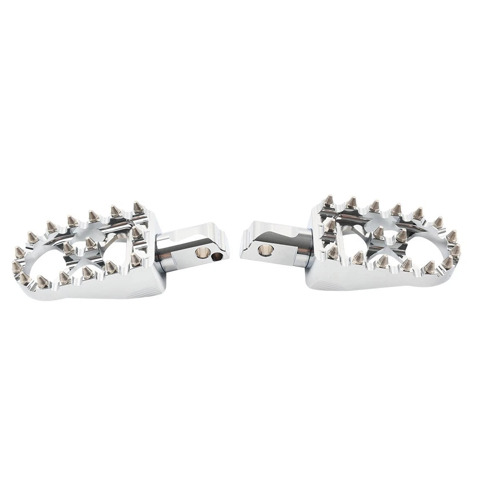 MX Style Wide Foot Pegs for Harley Softail (2018–2023) Chrome