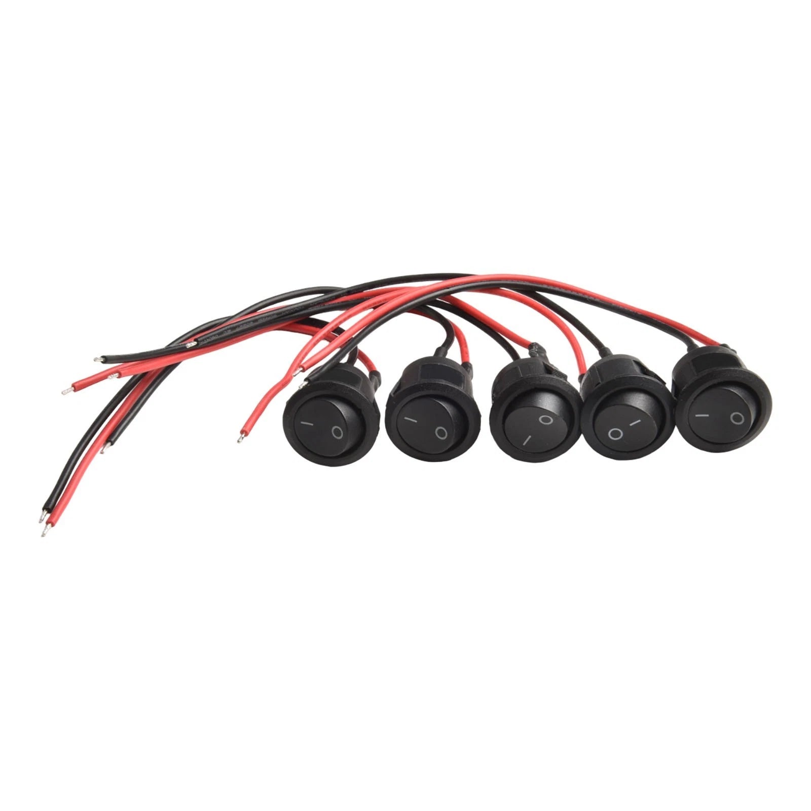 5X Compact Nylon Rocker Switch 20mm with Silver Plated Brass Terminals