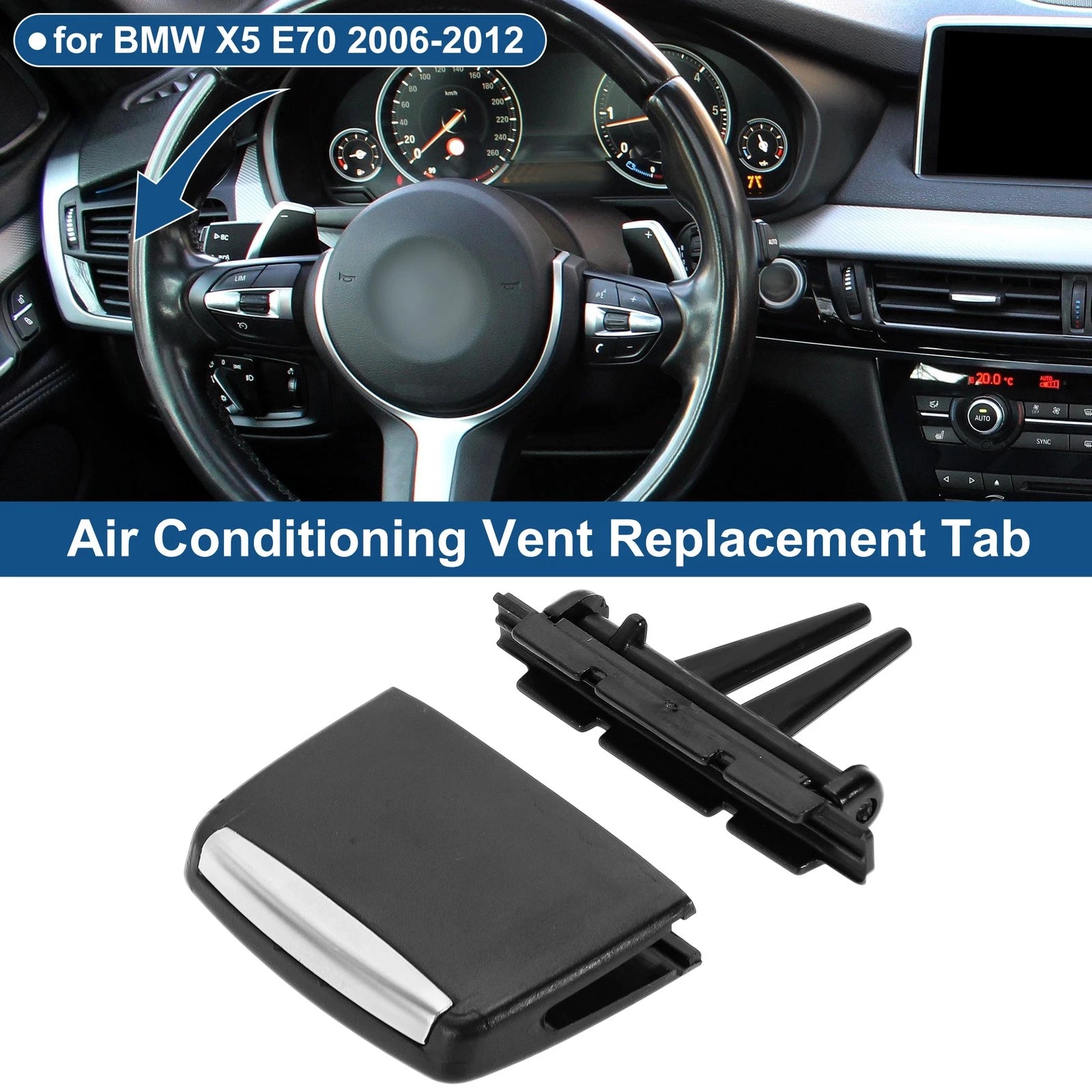 1 Pc Vent Outlet Tab Clip for BMW X5 E70 (2006–2012)