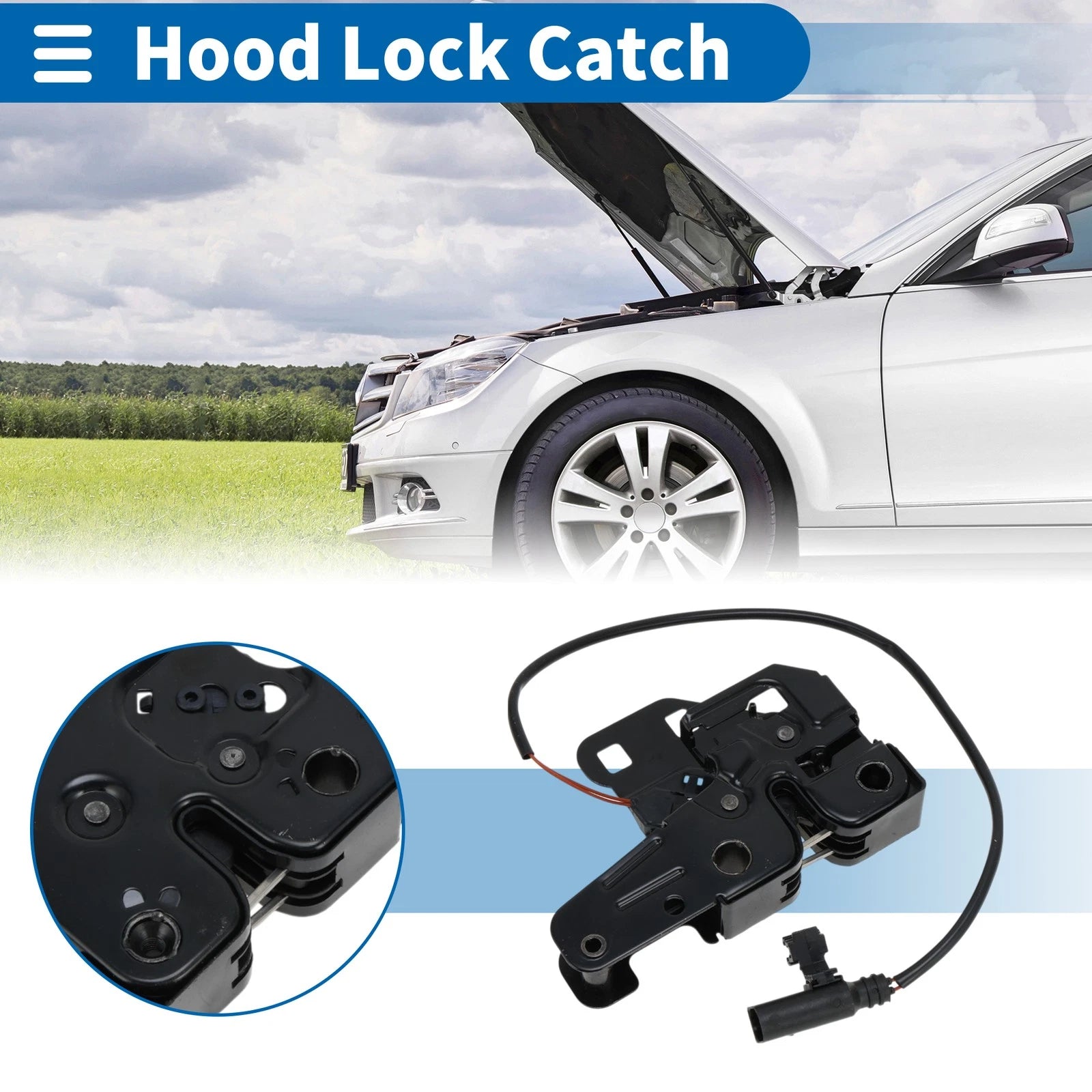 Hood Latch Assembly OEM Replacement for Audi A6 (2005–2008)