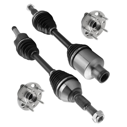 4X Front CV Axle Shaft + Wheel Hub for Chevrolet Equinox GMC Terrain (2010–2016)