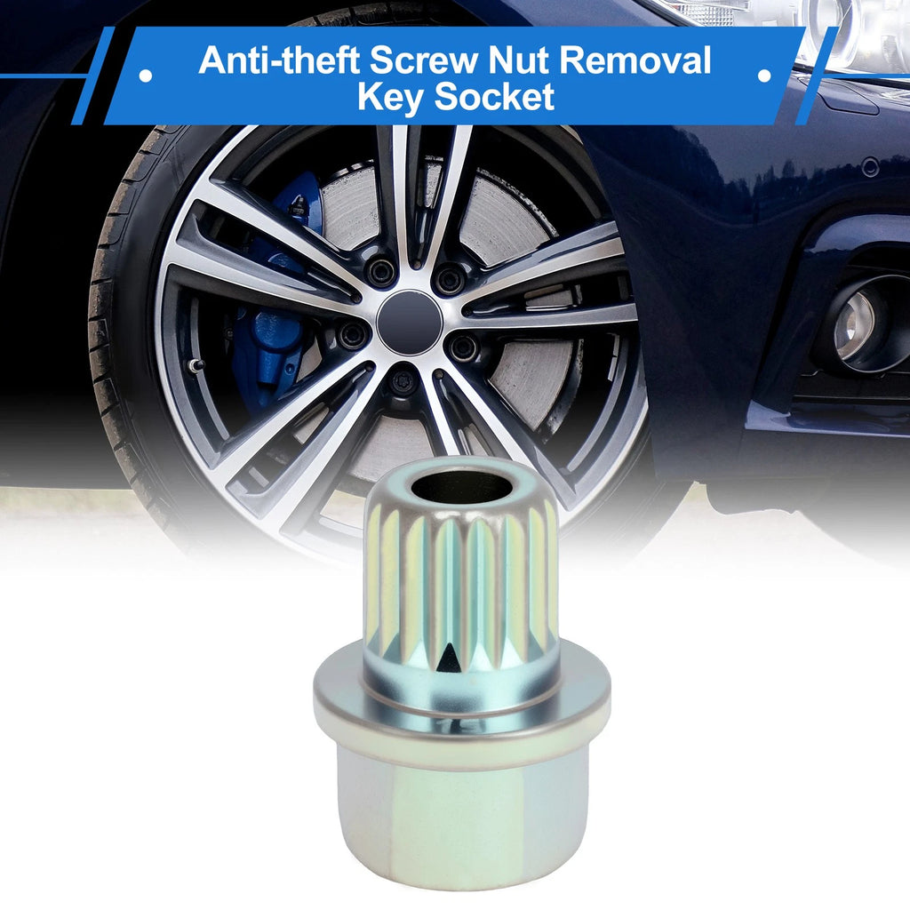 Wheel Lock Lug Nut Adapter for BMW 35 19PT Anti Theft Removal Key (—)