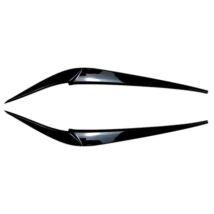 Headlight Eyebrow Eyelid Cover Trim for BMW X3 X4 (2018–2021) Glossy Black