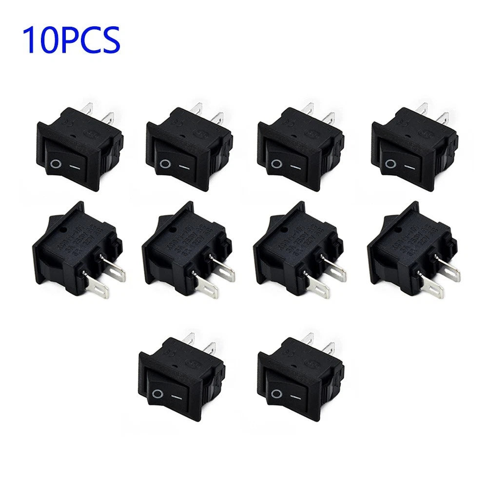 10X 2 Pin Rocker Switch for DC 12V Tools (SPST ON/OFF)