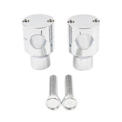 7/8" Handlebar Riser Clamp Mount Kit Chrome for Harley Honda