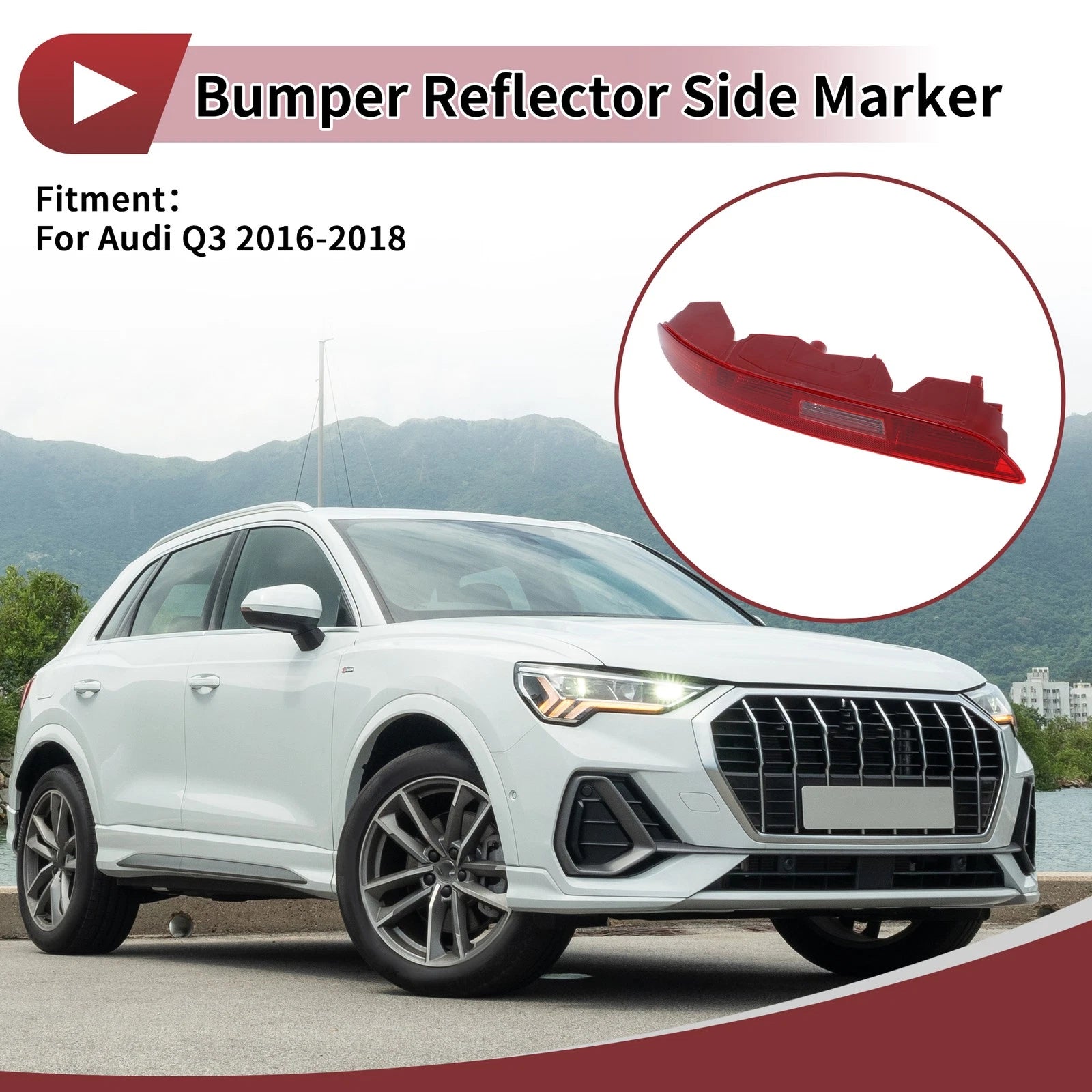 Rear Left Bumper Reflector Replacement for Audi Q3 (2016–2018)