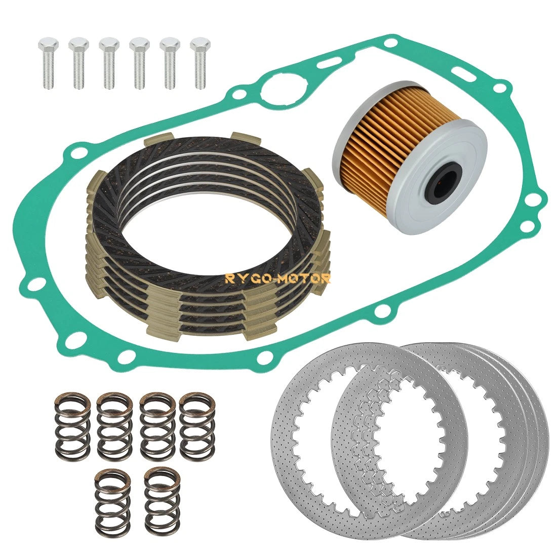 Clutch Plate Kit with Heavy Duty Springs for Kawasaki KLX110 KLX110L DRZ110 Z125 PRO (2002–2023)