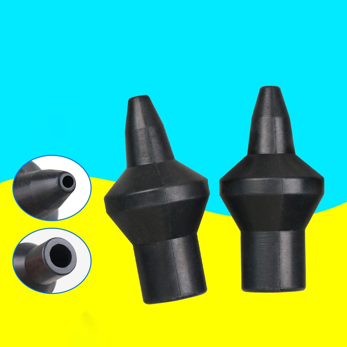 2pcs Rubber Adapter for Smoke Leak Detector and Engine Pipe Connection
