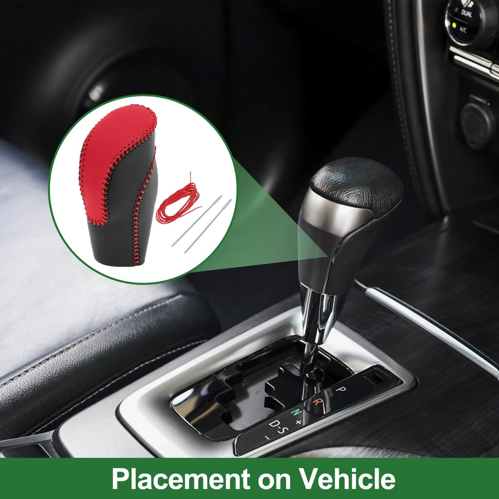 Gear Shift Knob Cover Replacement for Subaru Forester (2018–2023) Black Red