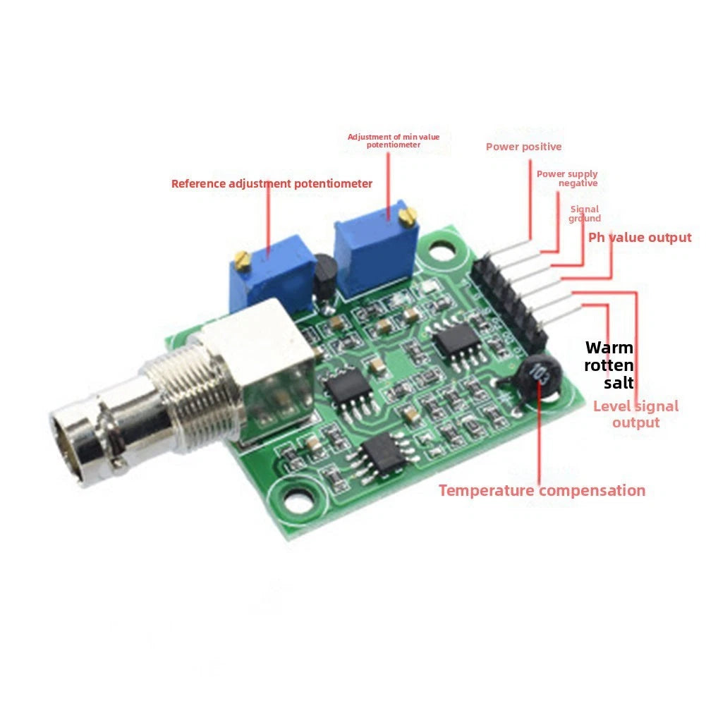 Analog pH Regulator Module 0-14 Range BNC Connector for Aquarium Systems