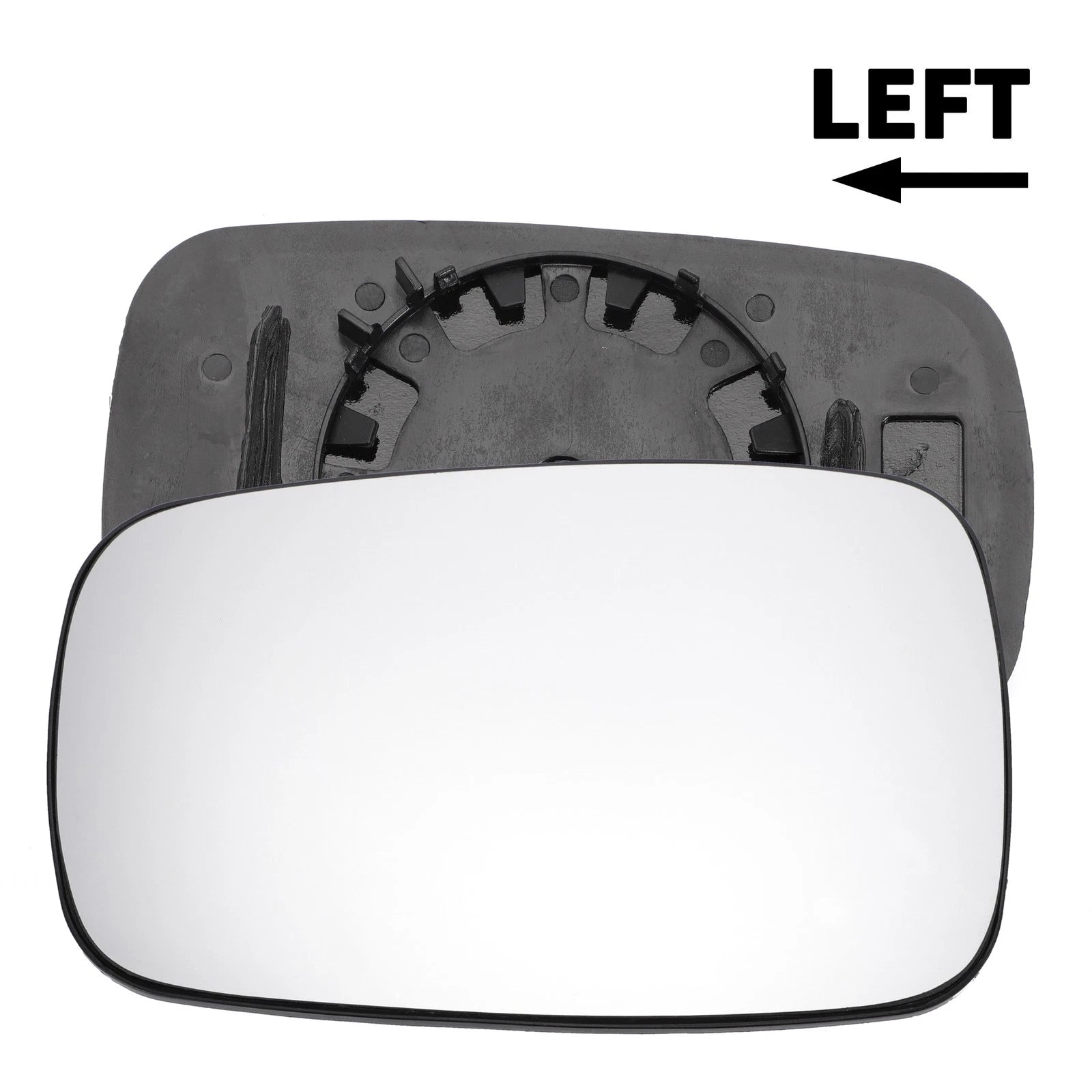 Left Side White Mirror Glass w/ Back for Renault Laguna (2001–2007)