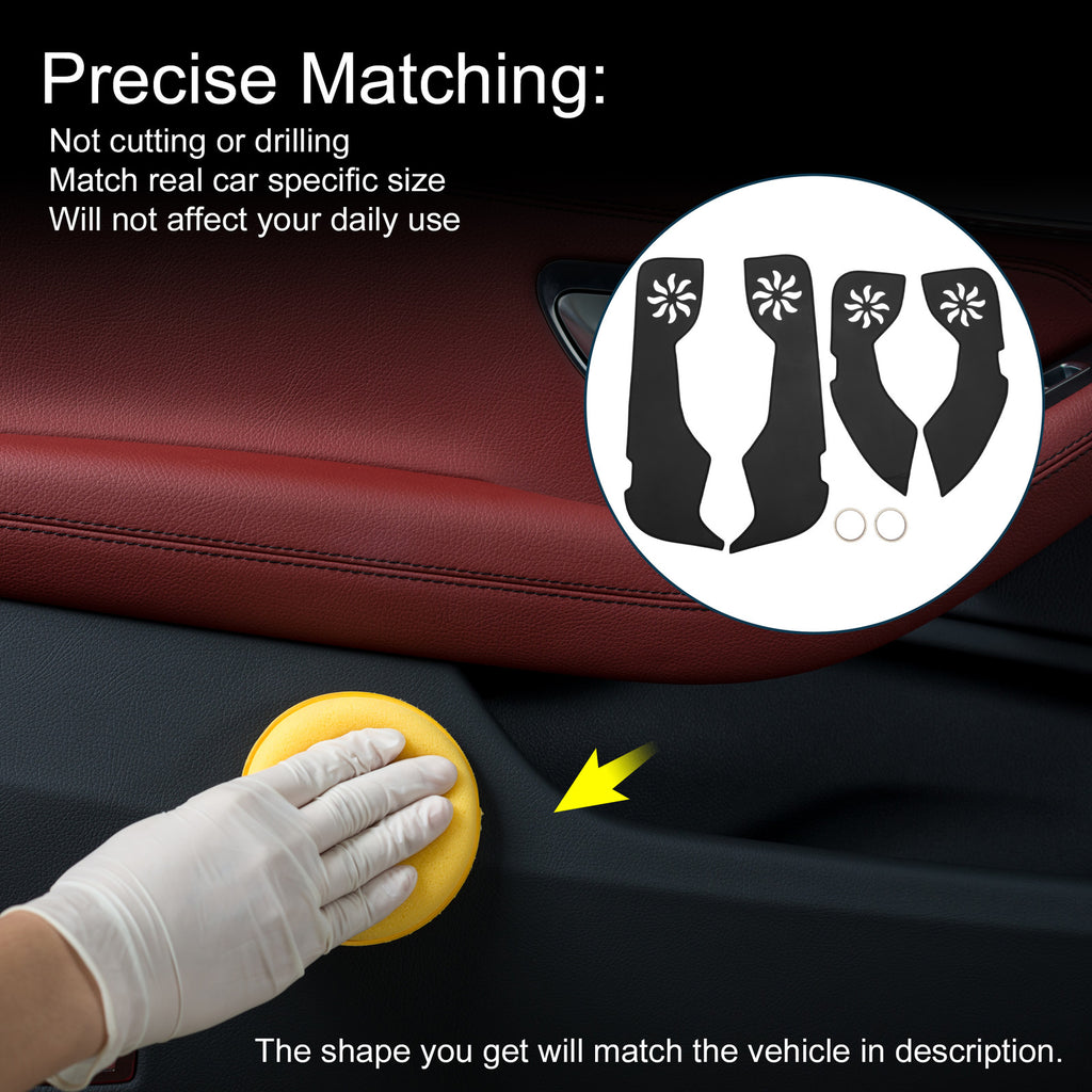 Door Anti Kick Pad Sticker Protector for Volkswagen Passat 2019 Black 1 Set
