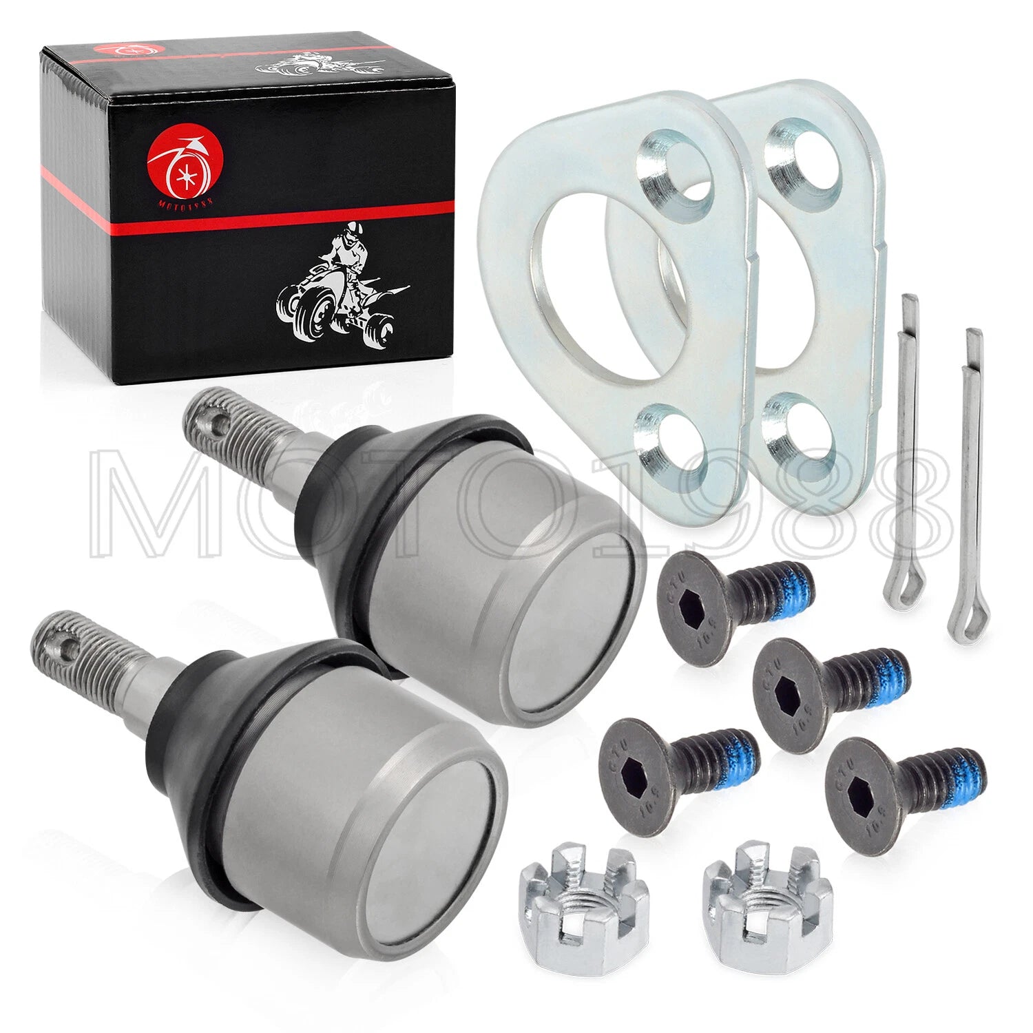 Set of 2 Ball Joint & Bracket Kit for Polaris Ranger 400 425 500 570 700 800 ETX EV