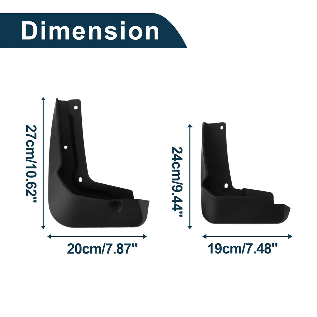 Mud Flaps Splash Guards 1 Set for Volkswagen C Trek (2018–2019)