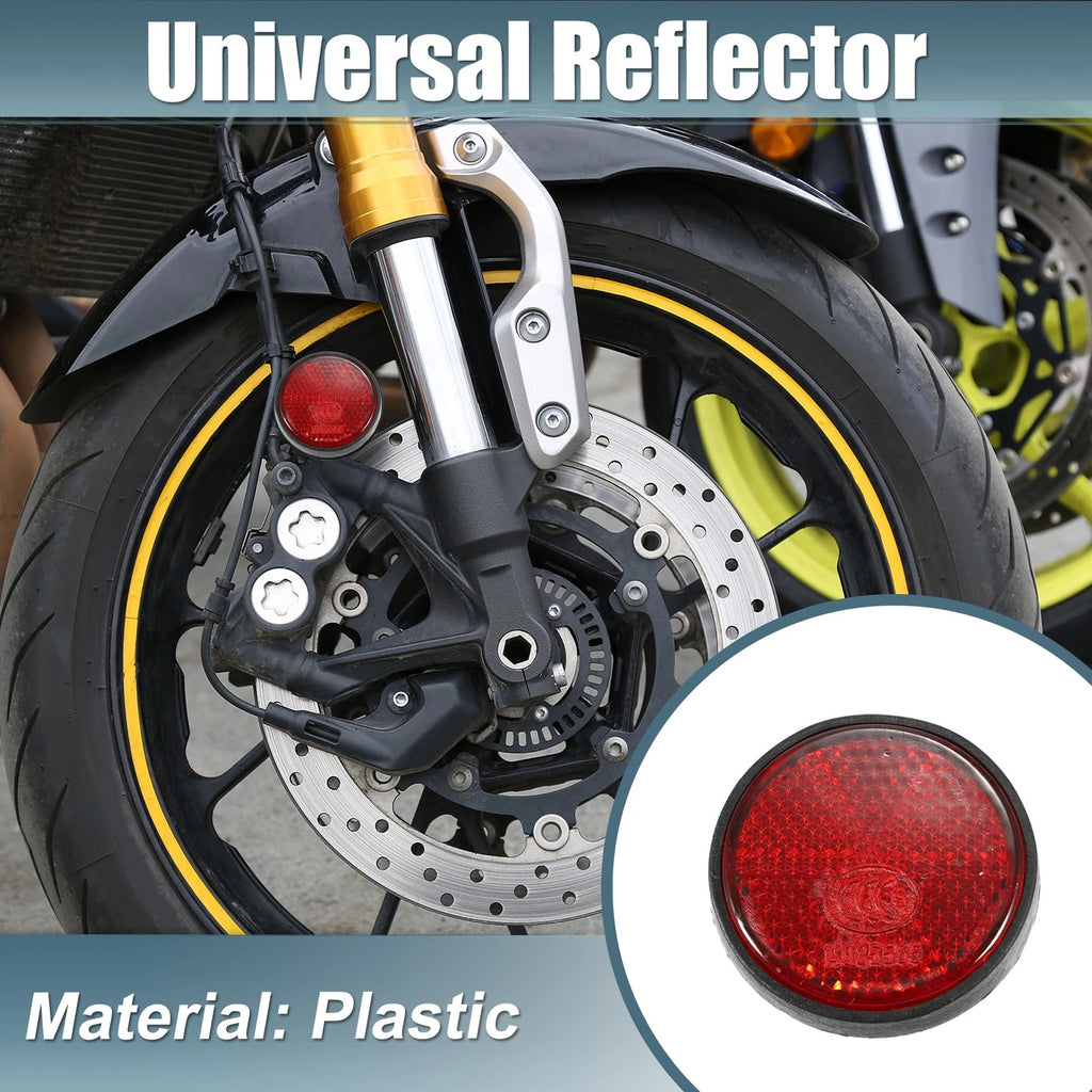 Safety Spoke Reflectors with Screws 12 Piece Set for Universal Bikes (Red)