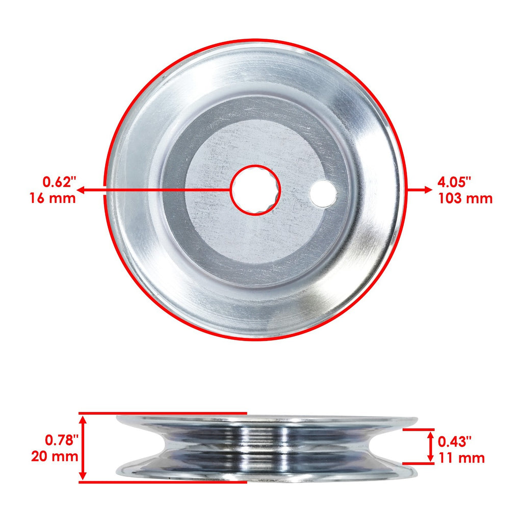 Deck Spindle Pulley Replacement for Hustler Raptor Raptor EX Raptor Limited (36 in)