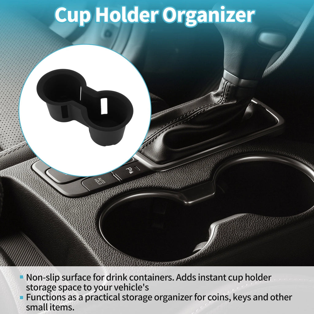Center Console Cup Holder Organizer for Toyota Highlander (2020–2024) Black