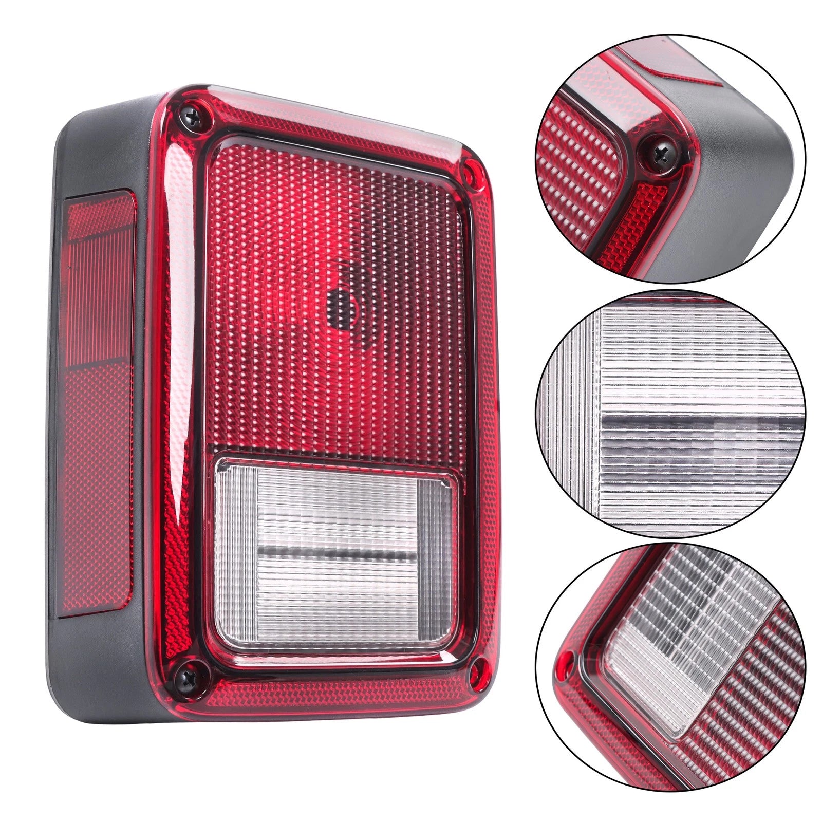 Pair Tail Lights for Jeep Wrangler (2007–2017) Left+Right Halogen Red