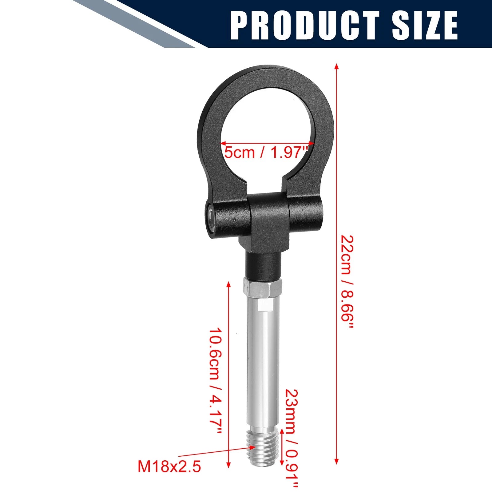 Front Rear Bumper Trailer Towing Eye Ring for Honda Fit (2008–2013)