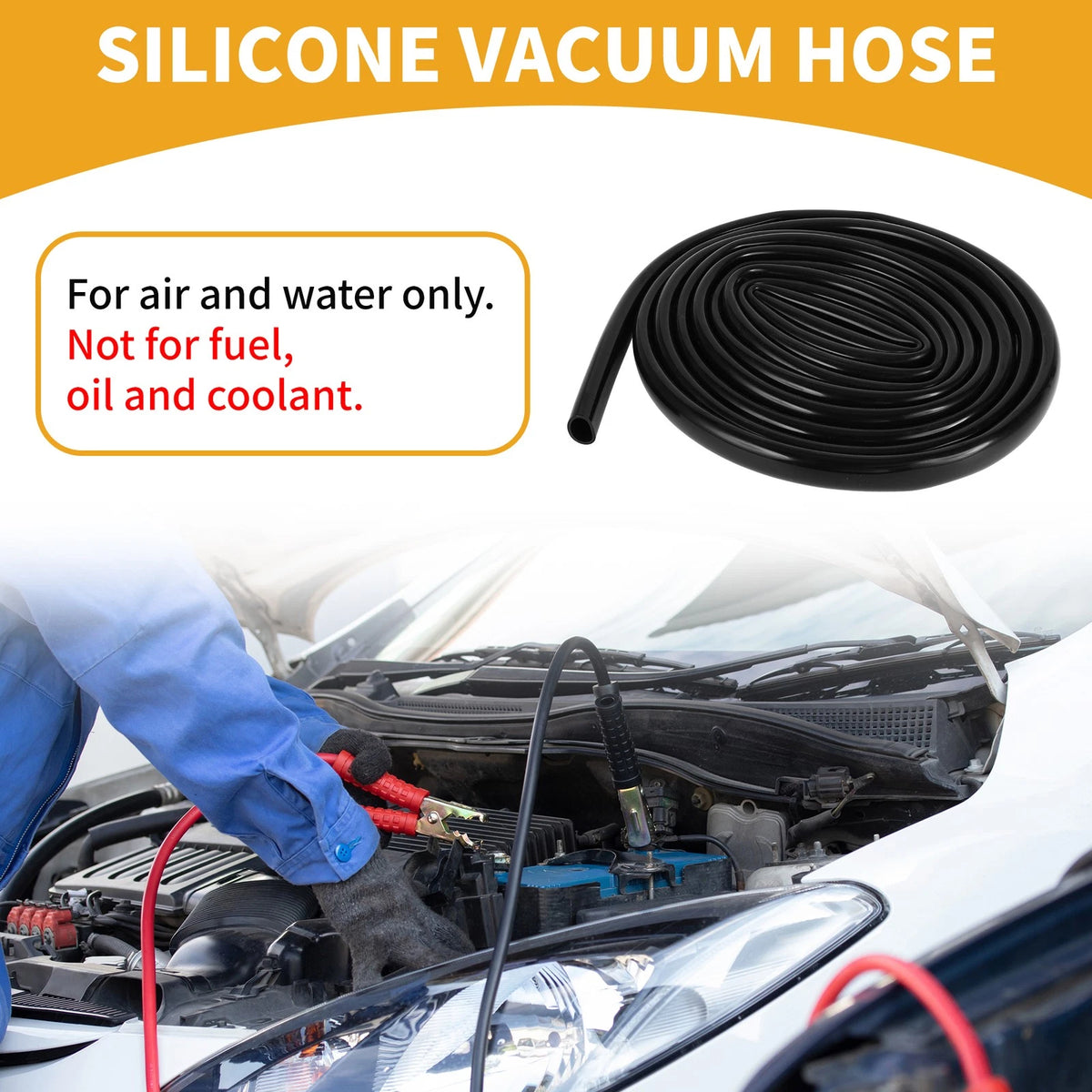 Silicone Vacuum Tubing Hose 16.4FT 11/16" ID 18mm 2mm Thickness