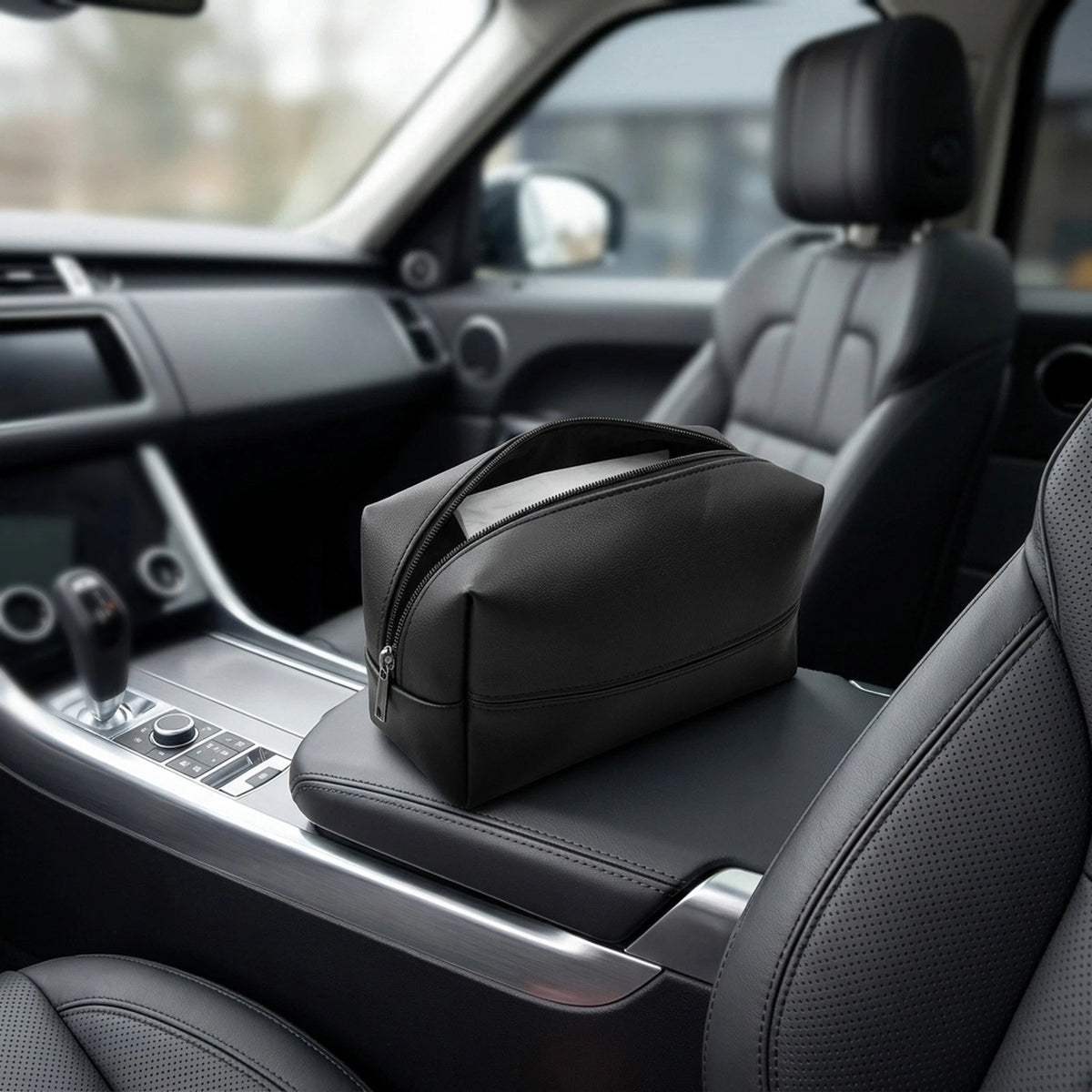 Car Box for Vehicle Interior with Seat Backrest and Armrest Storage
