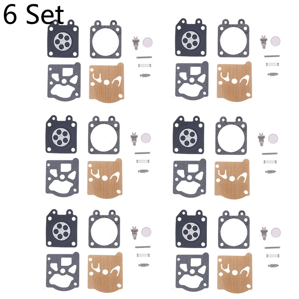 Set of 6 Chainsaw Carburetor Gasket Kit for 38/45/52/58 Carb 4500 5200 5800