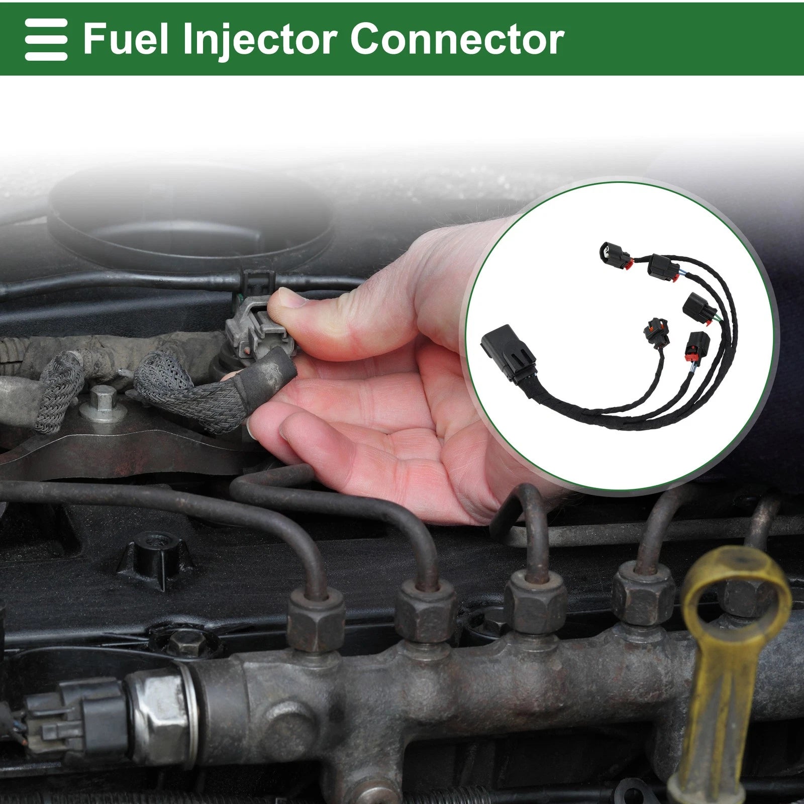 Fuel Injector Connector Wiring Harness Replacement for Cadillac Escalade ESV (2007–2014)