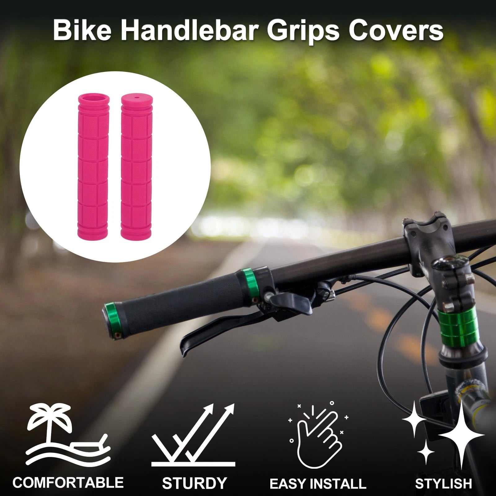 120mm Bike Handlebar Grip Cover Lightweight MTB End Grips Protector 1 Pair