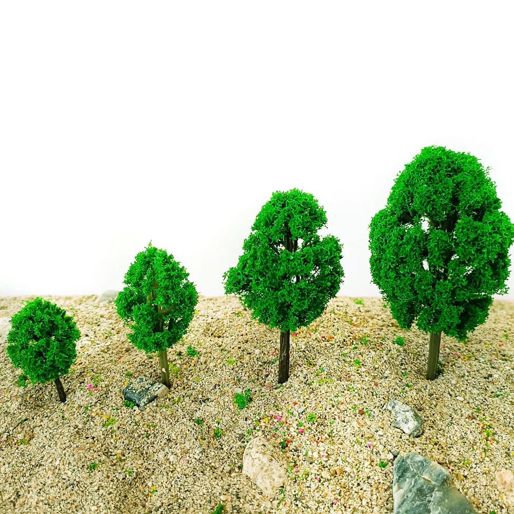 40Pcs Mixed Size Model Trees for Train Railway Architecture DIY
