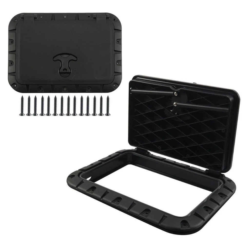 ABS Marine Deck Plate Hatch Square with Lock and Handle for Canoe Kayak