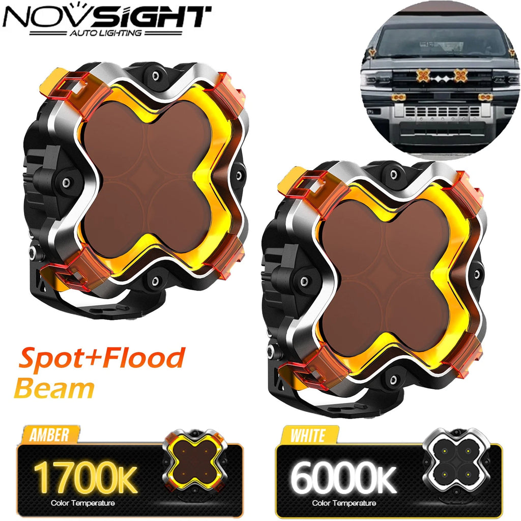 6" LED Work Light Pod Combo Beam for Honda GMC Jeep