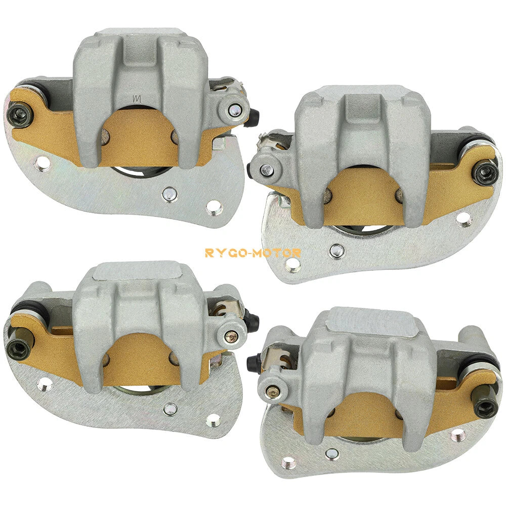 Front & Rear Brake Calipers W/Pads for Yamaha Grizzly 700 YFM700 (2007–2020)
