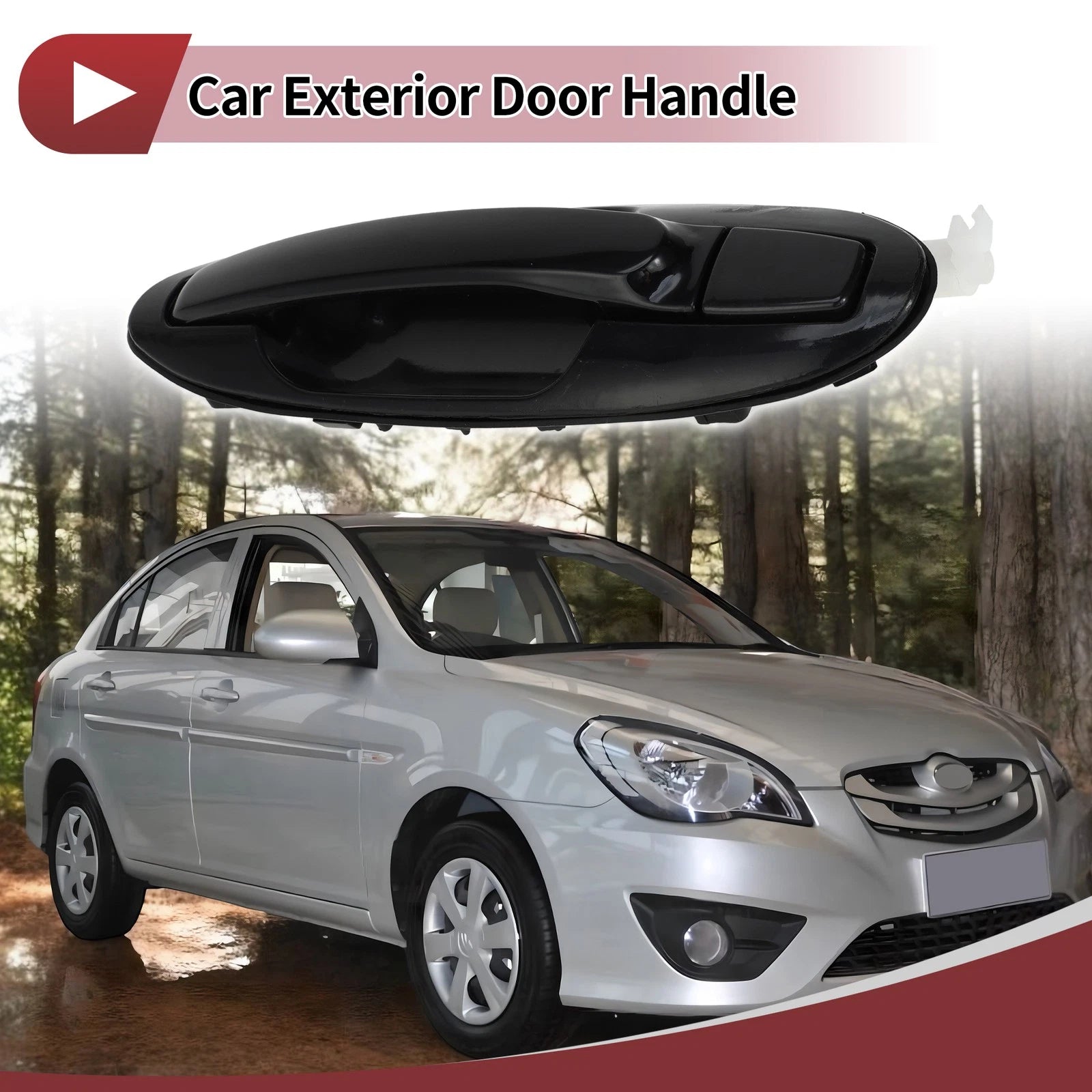 Exterior Door Handle Rear Left Replacement for Hyundai Sonata (2011–2017)