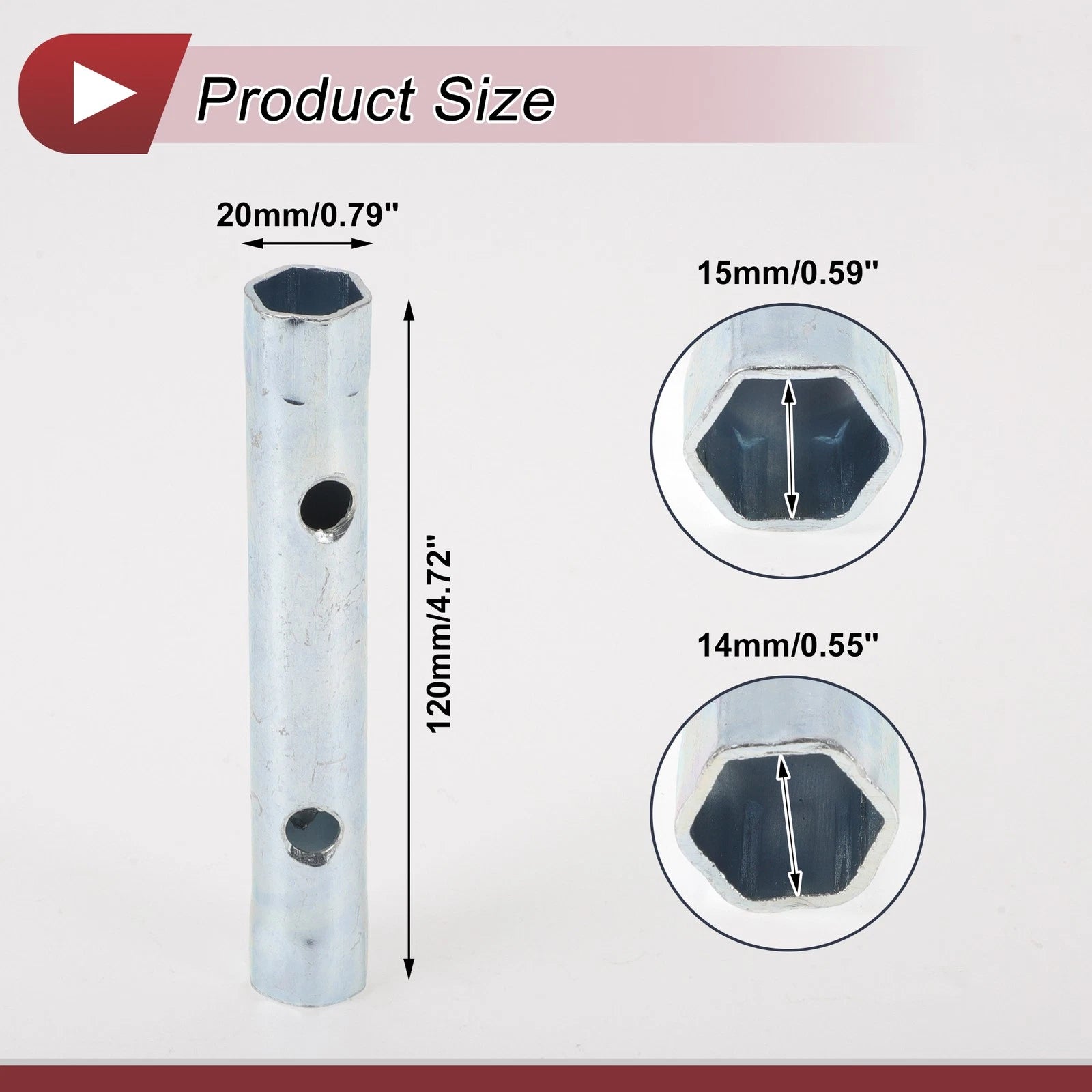 14mm 15mm Hexagon Spark Plug Socket Wrench for