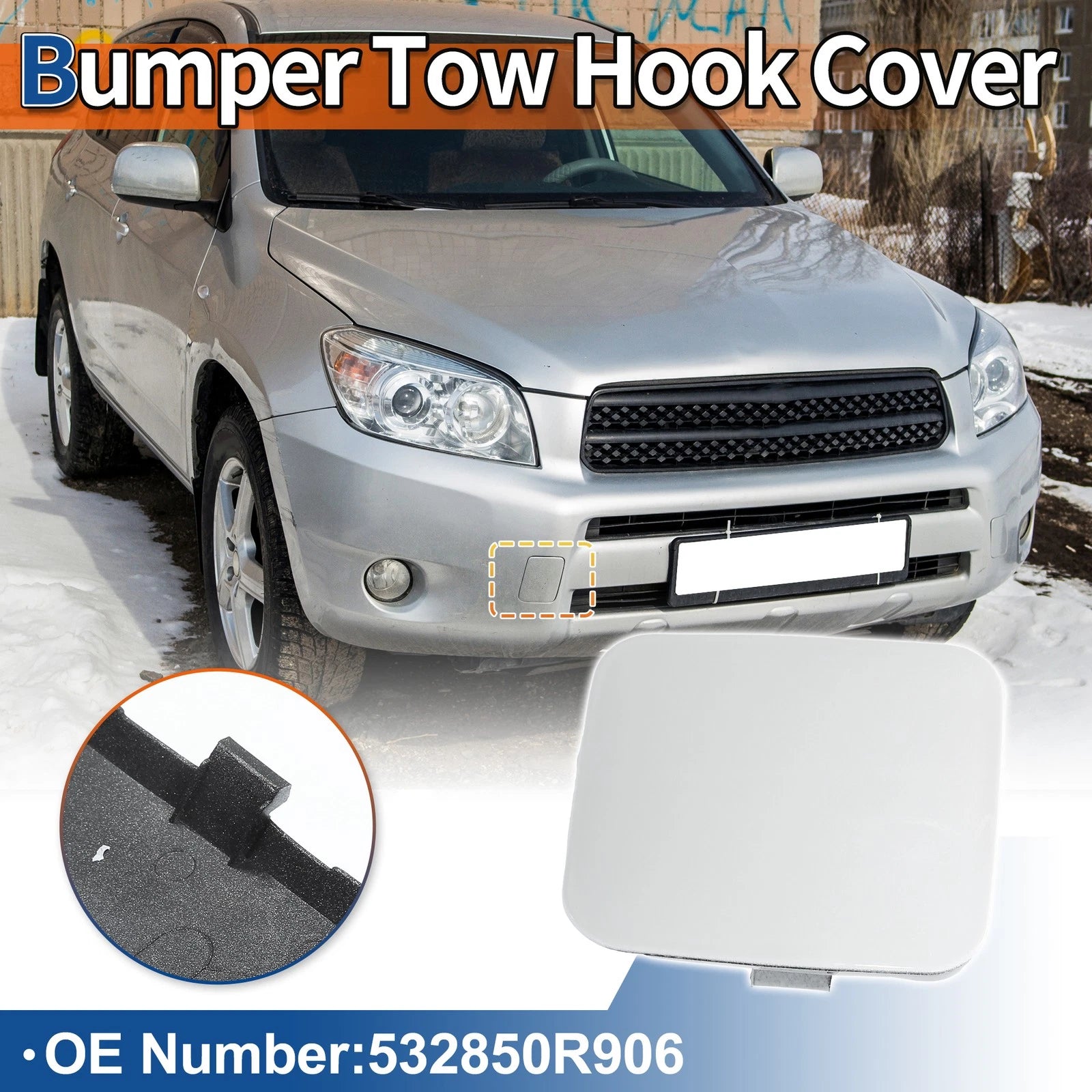 Front Tow Hook Cover Replacement for Toyota RAV4 (2009–2011)