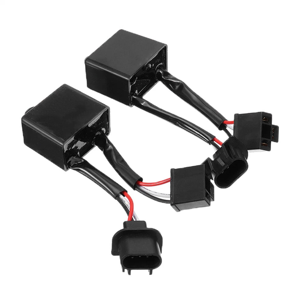 2Pcs H4 to H13 Anti Flicker Decoder for Jeep Wrangler JK (2007–2018)