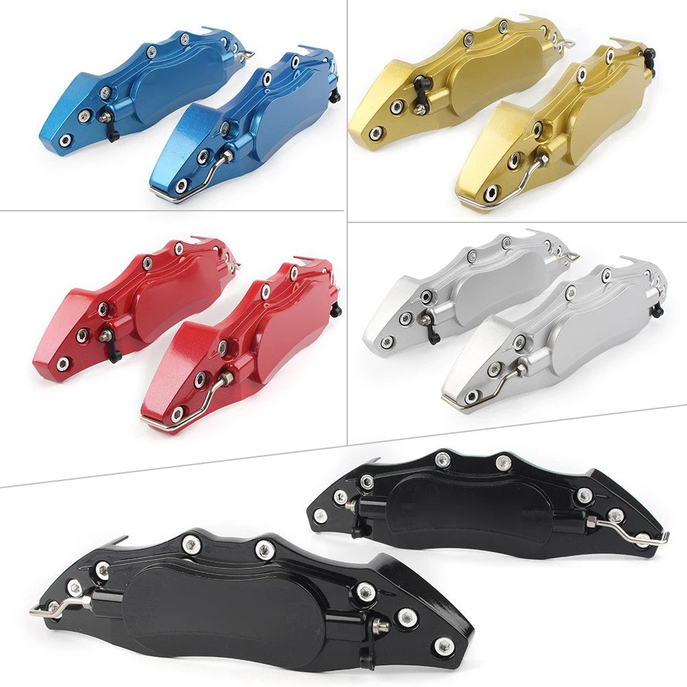 2X 3D Metal Brake Caliper Covers Universal Front & Rear (Large)