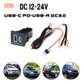 Right Side Switch Button USB-C PD + USB-A QC3.0 Charger for Multivan T5 (2008–2015)